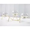 B&M Glass & Gold Tealight Candle Holder 2 B&M Glass & Gold Tealight Candle Holder -Furniture Shop 381550 glass and gold tealight holder