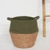 Wicker & Weave Eze Two-Ton Wicker Basket - Green -Furniture Shop 381898 eze green basket
