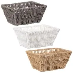 B&M Syros Mini Wicker Basket - Grey -Furniture Shop 381905 381906 381907 syros mini basket main