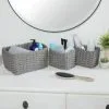 Wicker & Weave Samos Set Of 3 Storage Rope Baskets 3pk - Grey -Furniture Shop 381911 samos set of 3 rope baskets grey