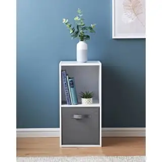 Lokken 2 Cube Basket Storage - White 3 Lokken 2 Cube Basket Storage - White