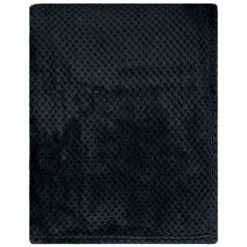 B&M Waffle Fleece Throw - Black 7 B&M Waffle Fleece Throw - Black -Furniture Shop 383147 supersoft waffle fleece throw black 2