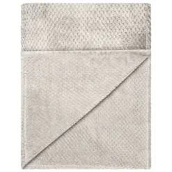 B&M Waffle Throw - Silver -Furniture Shop 383149 home collection supersoft waffle throw