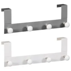 B&M Heavy Duty Overdoor Hooks - White -Furniture Shop 383565 heavy duty overdoor hooks main