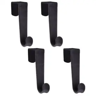 B&M Velvet Overdoor Hooks 4pk - Black 3 B&M Velvet Overdoor Hooks 4pk - Black