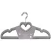 B&M Velvet Heart Shaped Hangers 8pk - Grey -Furniture Shop 383671 8pk velvet shaped hangers hearts grey 2