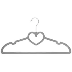 B&M Velvet Heart Shaped Hangers 8pk - Grey 7 B&M Velvet Heart Shaped Hangers 8pk - Grey -Furniture Shop 383671 8pk velvet shaped hangers hearts grey 3