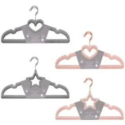B&M Velvet Heart Shaped Hangers 8pk - Grey 9 B&M Velvet Heart Shaped Hangers 8pk - Grey -Furniture Shop 383671 8pk velvet shaped hangers main