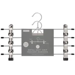 Home & Co Metal Soft Grip Clip Hangers 4pk