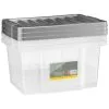 B&M Clear Storage Boxes With Lids 3pk 20L -Furniture Shop 384092 20l lidded box 3pk 3