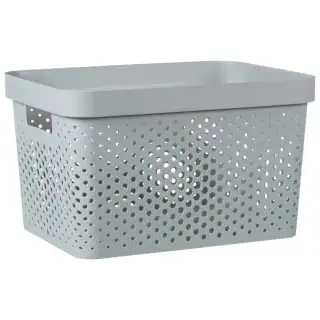 B&M Large Rectangular Spot Storage Basket - Grey 3 B&M Large Rectangular Spot Storage Basket - Grey