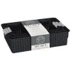 B&M Set Of Three Storage Baskets - Black -Furniture Shop 384207 3pk storage boxes black