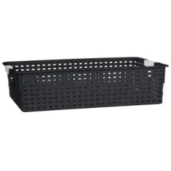 B&M Set Of Three Storage Baskets - Black -Furniture Shop 384207 3pk storage boxes black 2