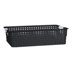 B&M Set Of Three Storage Baskets - Black -Furniture Shop 384207 3pk storage boxes black 4