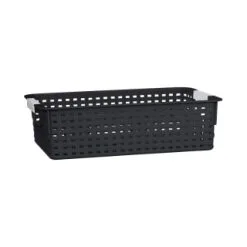 B&M Set Of Three Storage Baskets - Black -Furniture Shop 384207 3pk storage boxes black 5