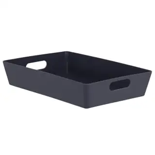 Home Essentials Soho Storage Tray 15 X 35 X 26cm - Graphite 3 Home Essentials Soho Storage Tray 15 X 35 X 26cm - Graphite
