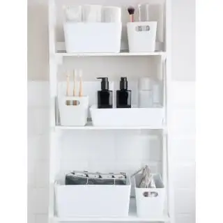 Home Essentials Soho Storage Tub 10 X 30 X 10cm - White 5 Home Essentials Soho Storage Tub 10 X 30 X 10cm - White - Image 3