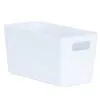 Home Essentials Soho Storage Tub 10 X 30 X 10cm - White -Furniture Shop 384402 soho size c box white 10x30x10cm
