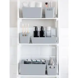 Home Essentials Soho Storage Tub 10 X 10 X 10cm - Grey 5 Home Essentials Soho Storage Tub 10 X 10 X 10cm - Grey - Image 3
