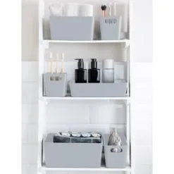 Home Essentials Soho Storage Tub 10 X 30 X 10cm - Grey 7 Home Essentials Soho Storage Tub 10 X 30 X 10cm - Grey -Furniture Shop 384404 384408 384417 soho box grey group1
