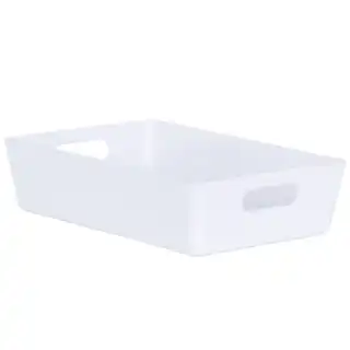 Home Essentials Soho Storage Tray 6 X 25.5 X 17cm - White 3 Home Essentials Soho Storage Tray 6 X 25.5 X 17cm - White