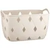 Home Essentials Diamond Embossed Cream Storage Basket - Large -Furniture Shop 384959 diamond embossed storage basket cream large