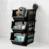 Home Essentials 3 Tier Storage Baskets - Black 2 Home Essentials 3 Tier Storage Baskets - Black -Furniture Shop 384963 3 tier stacking baskets black