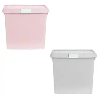 B&M Waffle Clip Box Storage Cube 14L - Grey 7 B&M Waffle Clip Box Storage Cube 14L - Grey - Image 5