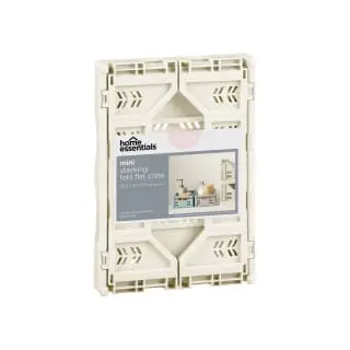 Home Essentials Mini Stacking Fold Flat Crate 22.2 X 15 X 8.7cm - Cream 5 Home Essentials Mini Stacking Fold Flat Crate 22.2 X 15 X 8.7cm - Cream - Image 3
