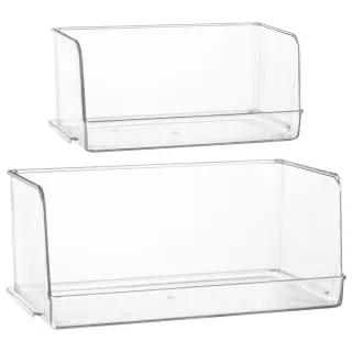 Home Essentials Clear Stacking Caddy - Medium 4 Home Essentials Clear Stacking Caddy - Medium - Image 2