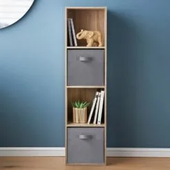 Lokken Tall 4 Cube Storage Unit With 2 Baskets