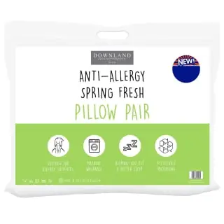 Downland Anti-Allergy Pillows 2pk 3 Downland Anti-Allergy Pillows 2pk