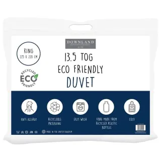 Downland Eco-Friendly Anti-Allergy 13.5 Tog Duvet - King 3 Downland Eco-Friendly Anti-Allergy 13.5 Tog Duvet - King