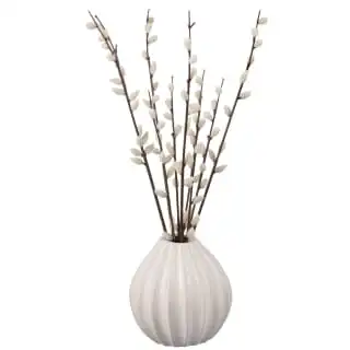 B&M Pussy Willow In White Vase 3 B&M Pussy Willow In White Vase