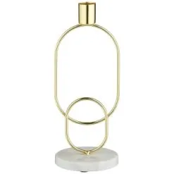B&M Marble & Gold Candle Holder