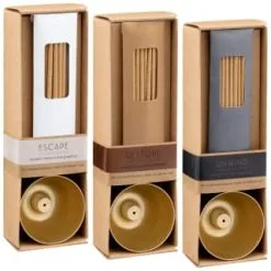 B&M Unwind Incense Sticks & Holder - Ylang Ylang, Rose, Patchouli -Furniture Shop 387610 387611 387613 incense sticks and holder group