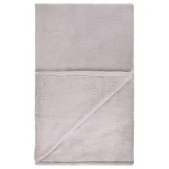 B&M Cosy At Home Silver Teddy Throw -Furniture Shop 388657 teddy throw silver 3