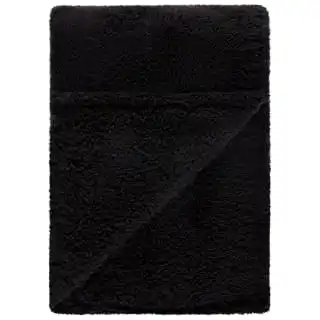 Simply Everyday Teddy Rolled Throw - Black 7 Simply Everyday Teddy Rolled Throw - Black - Image 5