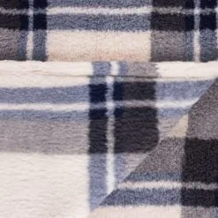 Simply Everyday Check Sherpa Throw - Navy 8 Simply Everyday Check Sherpa Throw - Navy -Furniture Shop 388694 navy check sherpa throw 4