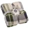 Simply Everyday Check Sherpa Throw - Green 1 Simply Everyday Check Sherpa Throw - Green -Furniture Shop 388700 green check sherpa throw
