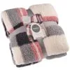 Simply Everyday Check Sherpa Throw - Red
