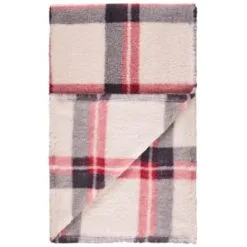 Simply Everyday Check Sherpa Throw - Red 8 Simply Everyday Check Sherpa Throw - Red -Furniture Shop 388703 red check sherpa throw 3