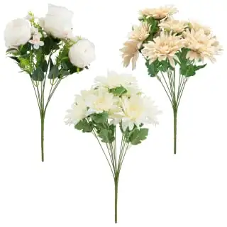 B&M Large Flower Bunch - Cream 5 B&M Large Flower Bunch - Cream - Image 3