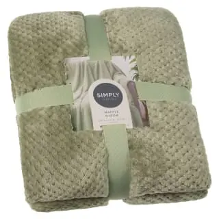 Simply Everyday Waffle Throw - Sage 3 Simply Everyday Waffle Throw - Sage