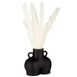 B&M Cream Pampas In Bum Vase