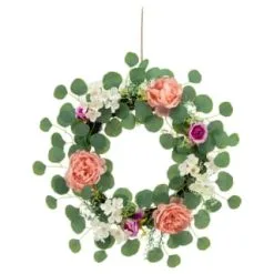 Bloom Spring Flowers Wreath - Pink