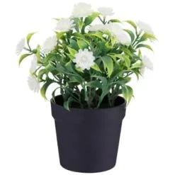 Bloom Daisies In Pot - White -Furniture Shop 392825 daisies in pot