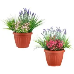 Bloom Flowers In Large Planter - Light Pink 7 Bloom Flowers In Large Planter - Light Pink -Furniture Shop 392831 flowers in large planter group