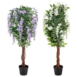 Bloom Wysteria Tree In Pot - Purple 7 Bloom Wysteria Tree In Pot - Purple -Furniture Shop 392870 4ft wysteria tree group