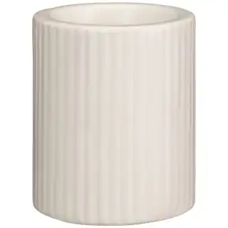 B&M Ribbed Tealight Holder - Cream 3 B&M Ribbed Tealight Holder - Cream